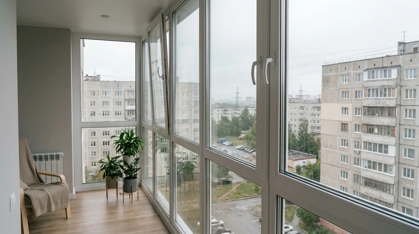 Тёплое остекление лоджий ПВХ — панорамное остекление балкона