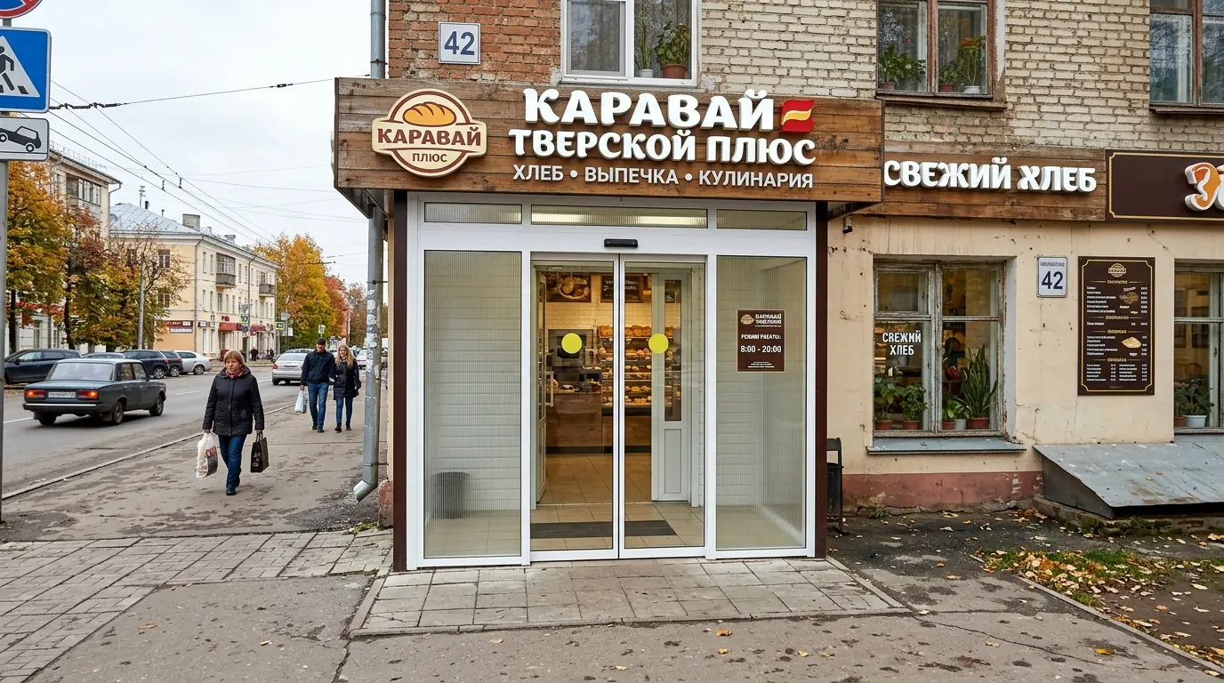 Входные группы в торговый центр — фасад бутика со входом