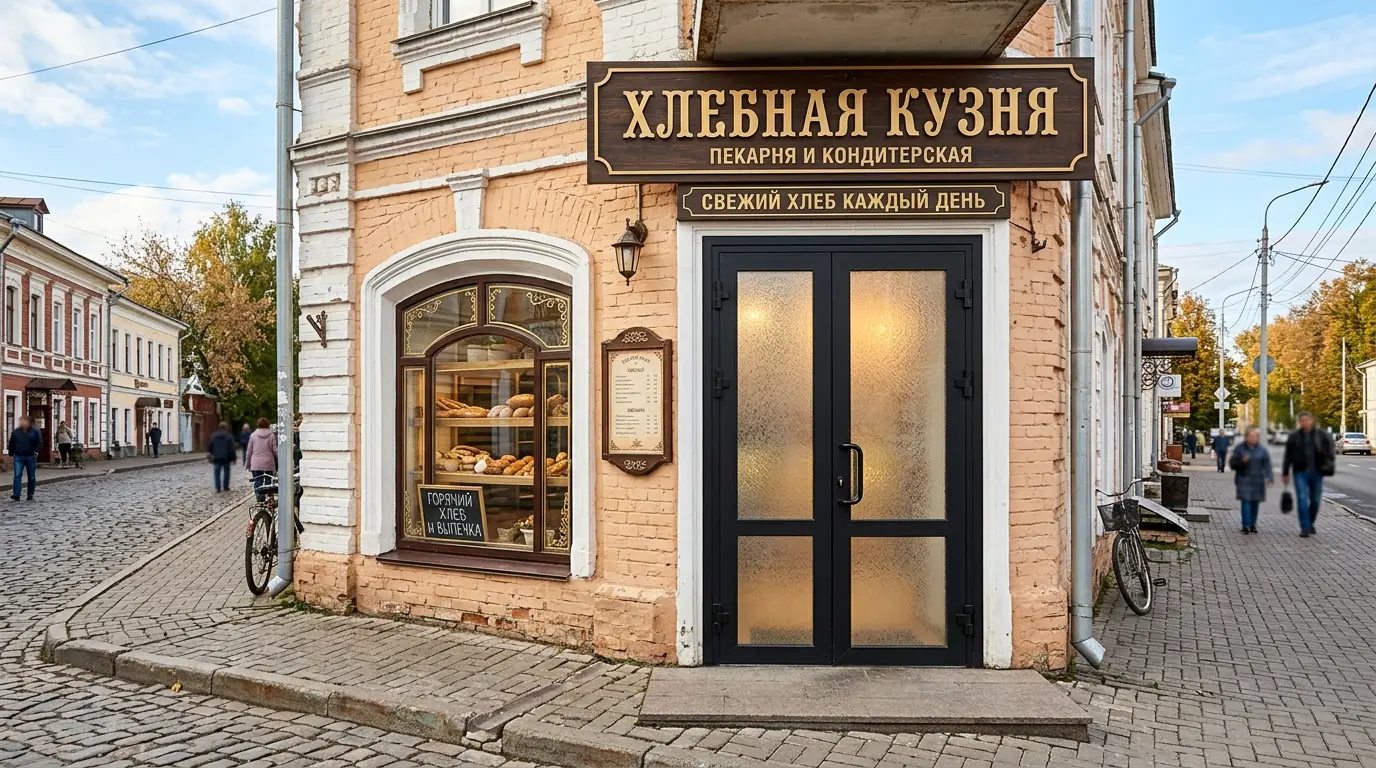 Распашная дверь на входе в магазин, входные группы